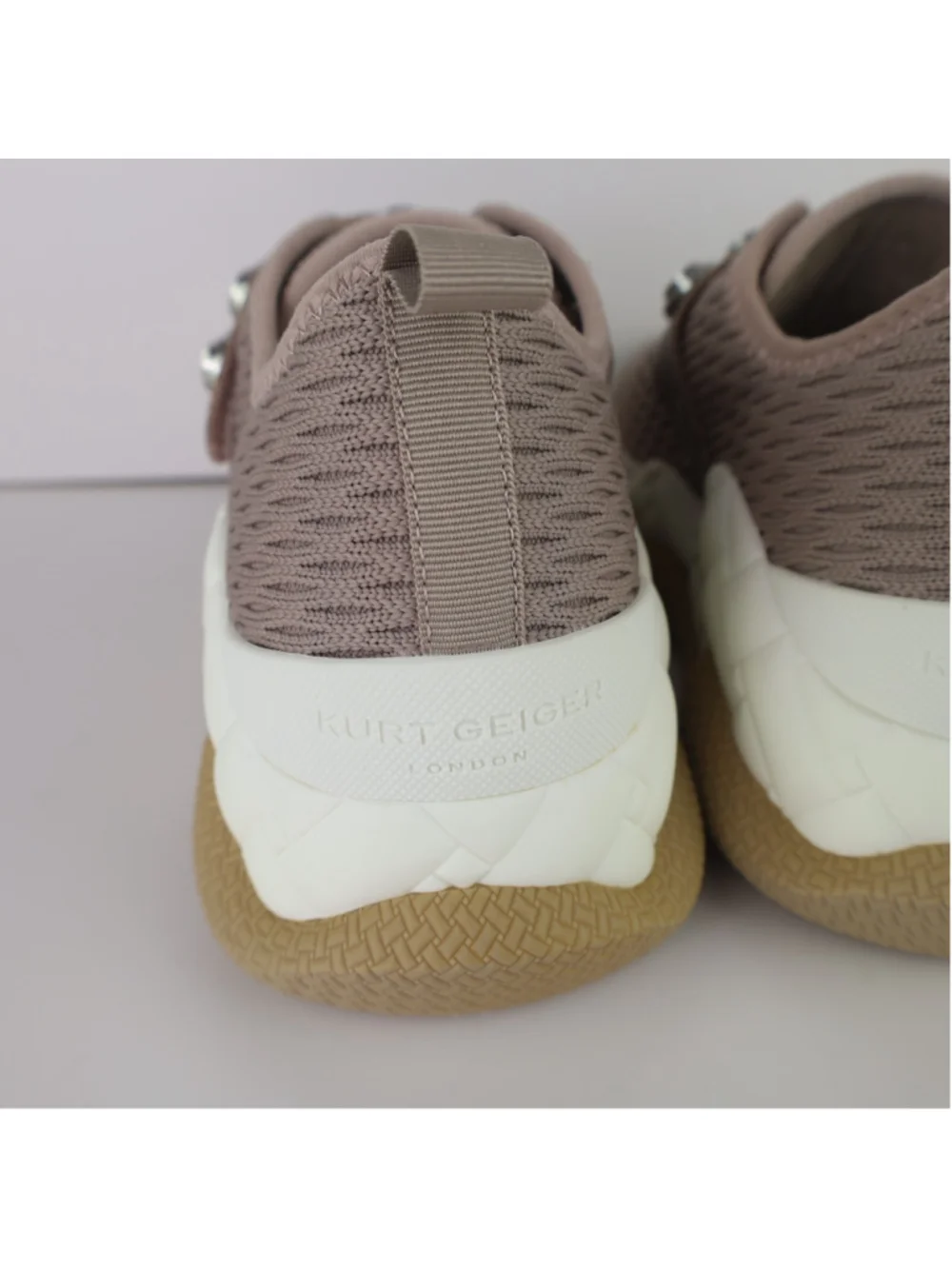 Kurt Geiger London Womens Knit Jewel Sneakers Women - Blush Pink